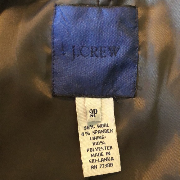 J CREW  Size 2P Classic Gray 3-Button Jacket PREPPY Stretchy Wool Lined $399 NEW - Picture 15 of 16